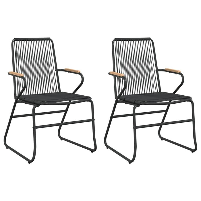 Set cu masă pentru grădină, 3 piese, negru, ratan PVC - WALTI WALTI