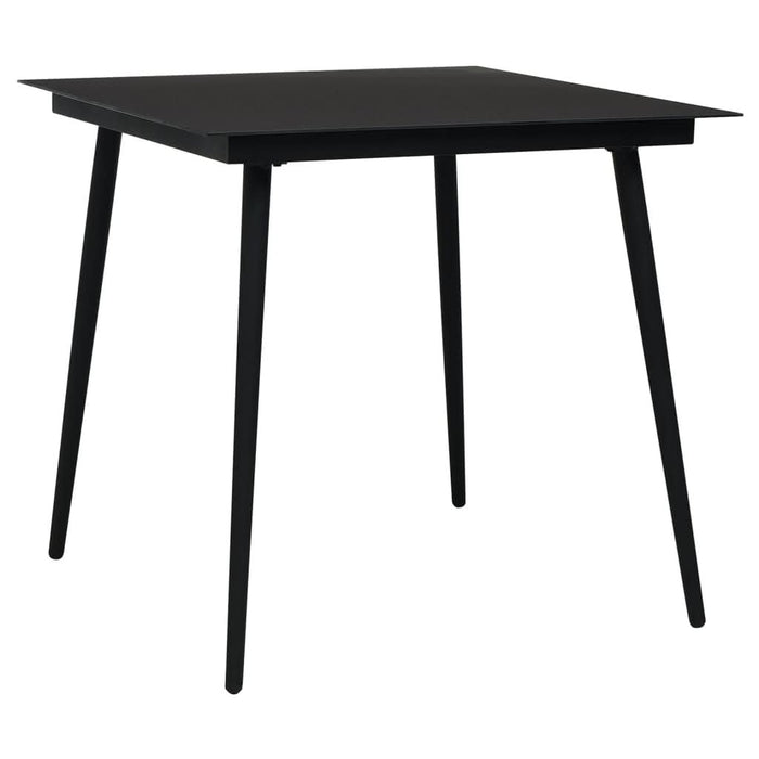 Set cu masă pentru grădină, 3 piese, negru, ratan PVC - WALTI WALTI