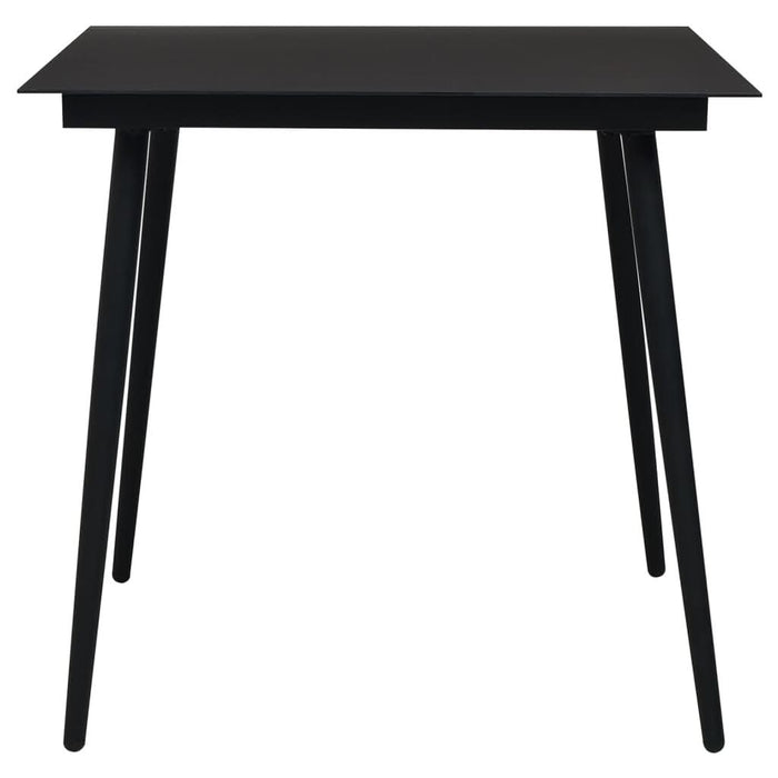 Set cu masă pentru grădină, 3 piese, negru, ratan PVC - WALTI WALTI