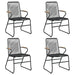 Set mobilier de grădină, 5 piese, negru, ratan PVC - WALTI WALTI