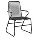 Set mobilier de grădină, 5 piese, negru, ratan PVC - WALTI WALTI