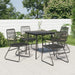 Set mobilier de grădină, 5 piese, negru, ratan PVC - WALTI WALTI