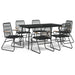 Set mobilier de grădină, 7 piese, negru, ratan PVC - WALTI WALTI