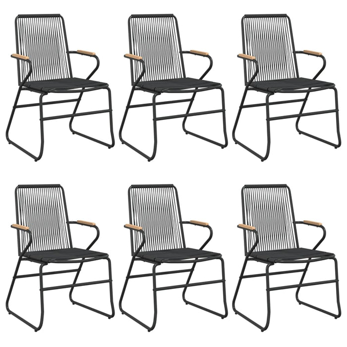 Set mobilier de grădină, 7 piese, negru, ratan PVC - WALTI WALTI