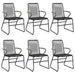 Set mobilier de grădină, 7 piese, negru, ratan PVC - WALTI WALTI