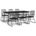 Set mobilier de grădină, 7 piese, negru, ratan PVC - WALTI WALTI