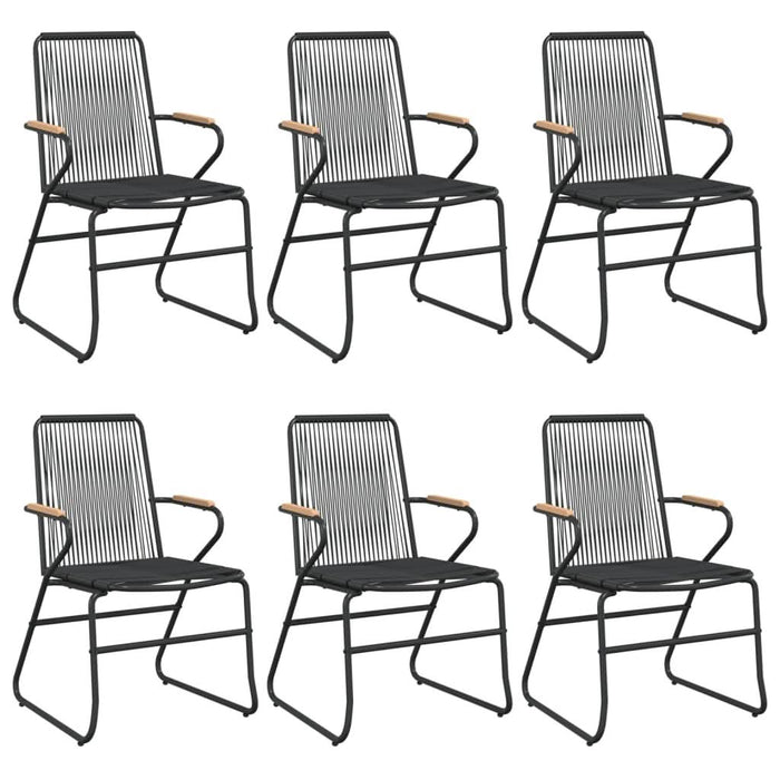 Set mobilier de grădină, 7 piese, negru, ratan PVC - WALTI WALTI