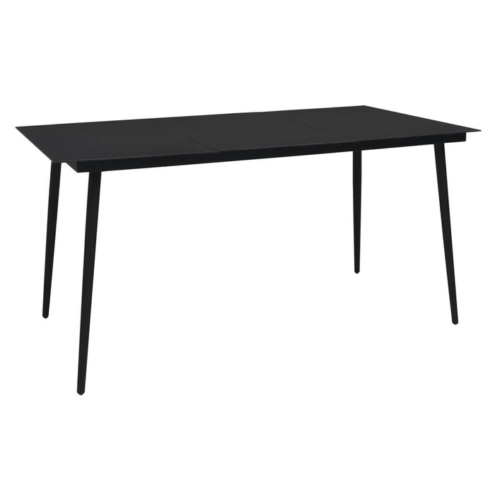 Set mobilier de grădină, 7 piese, negru, ratan PVC - WALTI WALTI