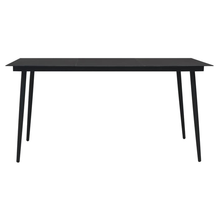 Set mobilier de grădină, 7 piese, negru, ratan PVC - WALTI WALTI