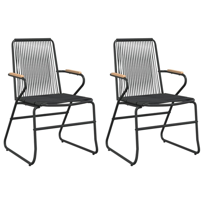 Set cu masă pentru grădină, 3 piese, PVC negru, ratan - WALTI WALTI