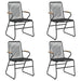 Set mobilier de grădină, 5 piese, negru, ratan PVC - WALTI WALTI