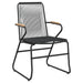 Set mobilier de grădină, 5 piese, negru, ratan PVC - WALTI WALTI