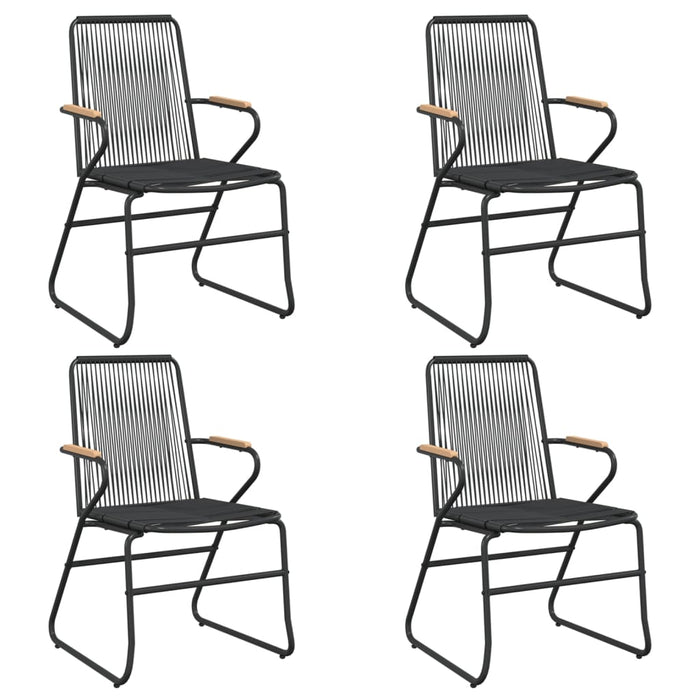 Set mobilier de grădină, 5 piese, negru, ratan PVC - WALTI WALTI