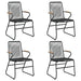 Set mobilier de grădină, 5 piese, negru, ratan PVC - WALTI WALTI