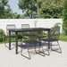 Set mobilier de grădină, 5 piese, negru, ratan PVC - WALTI WALTI