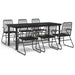 Set mobilier de grădină, 7 piese, negru, ratan PVC - WALTI WALTI
