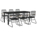 Set mobilier de grădină, 7 piese, negru, ratan PVC - WALTI WALTI