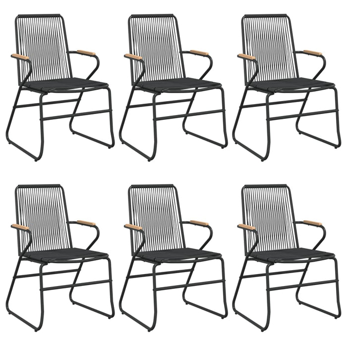 Set mobilier de grădină, 7 piese, negru, ratan PVC - WALTI WALTI