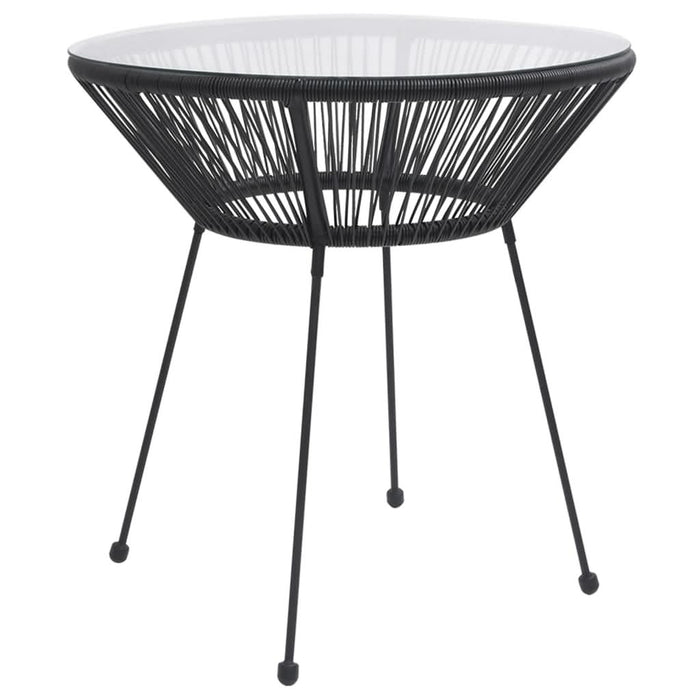 Set mobilier de exterior, 5 piese, negru, ratan PVC - WALTI WALTI