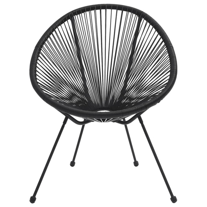 Set mobilier de exterior, 5 piese, negru, ratan PVC - WALTI WALTI