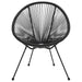 Set mobilier de exterior, 5 piese, negru, ratan PVC - WALTI WALTI