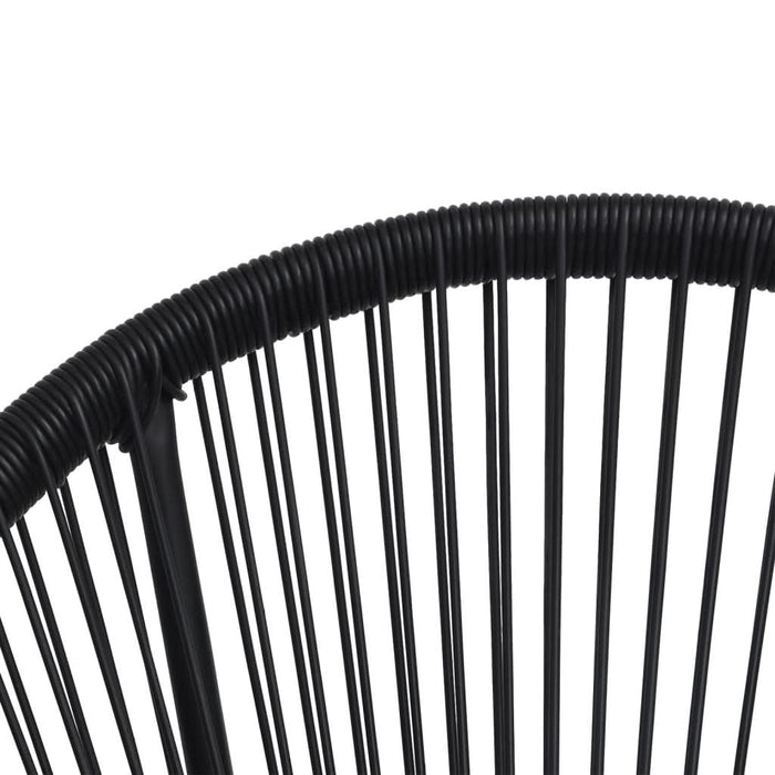 Set mobilier de exterior, 5 piese, negru, ratan PVC - WALTI WALTI
