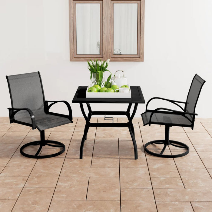 Set mobilier de grădină, 3 piese, textilenă și oțel - WALTI WALTI