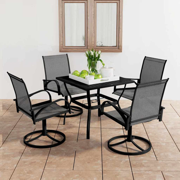 Set mobilier de grădină, 5 piese, textilenă și oțel - WALTI WALTI