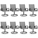 Set mobilier de grădină, 9 piese, textilenă și oțel inoxidabil - WALTI WALTI