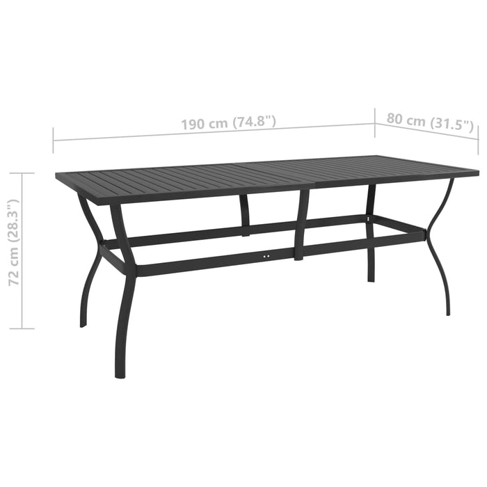 Set mobilier de grădină, 9 piese, textilenă și oțel inoxidabil - WALTI WALTI