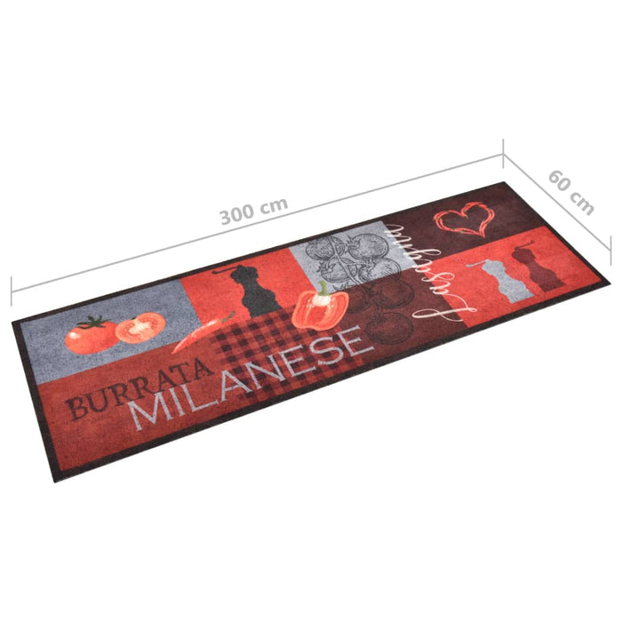 Covoraș bucătărie, lavabil, imprimeu cu tomate, 60x300 cm - WALTI WALTI