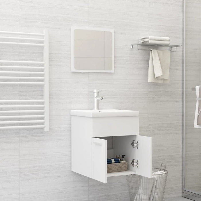Set mobilier de baie, 2 piese, alb, PAL - WALTI WALTI