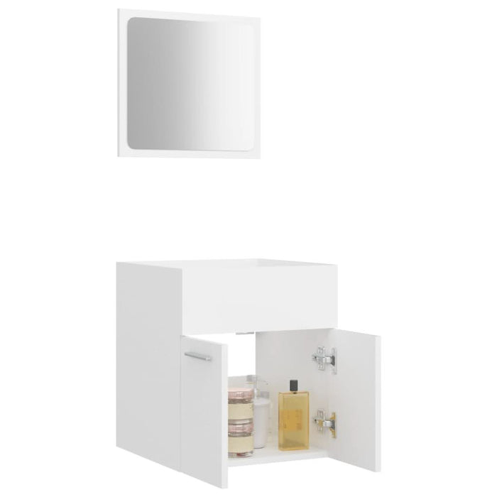 Set mobilier de baie, 2 piese, alb, PAL - WALTI WALTI