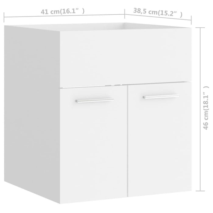 Set mobilier de baie, 2 piese, alb, PAL - WALTI WALTI