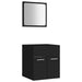 Set mobilier de baie, 2 piese, negru, PAL - WALTI WALTI