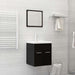 Set mobilier de baie, 2 piese, negru, PAL - WALTI WALTI