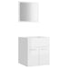 Set mobilier de baie, 2 piese, alb extralucios, lemn prelucrat - WALTI WALTI