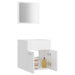 Set mobilier de baie, 2 piese, alb extralucios, lemn prelucrat - WALTI WALTI