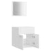 Set mobilier de baie, 2 piese, alb extralucios, lemn prelucrat - WALTI WALTI