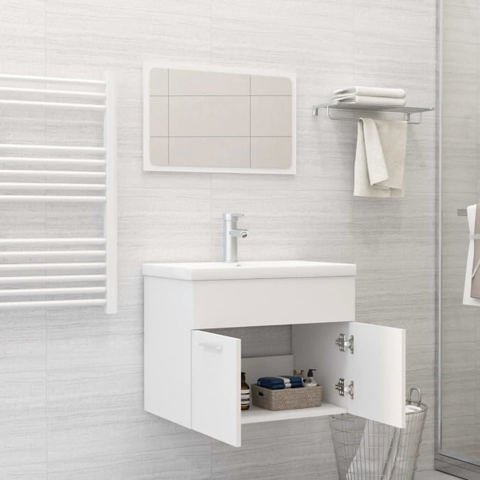 Set mobilier de baie, 2 piese, alb, PAL - WALTI WALTI