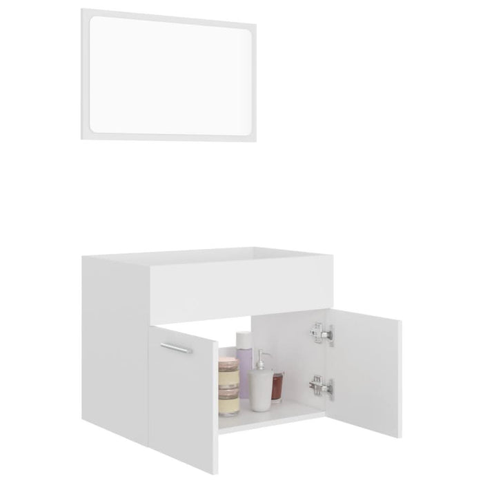 Set mobilier de baie, 2 piese, alb, PAL - WALTI WALTI