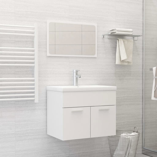 Set mobilier de baie, 2 piese, alb, PAL - WALTI WALTI