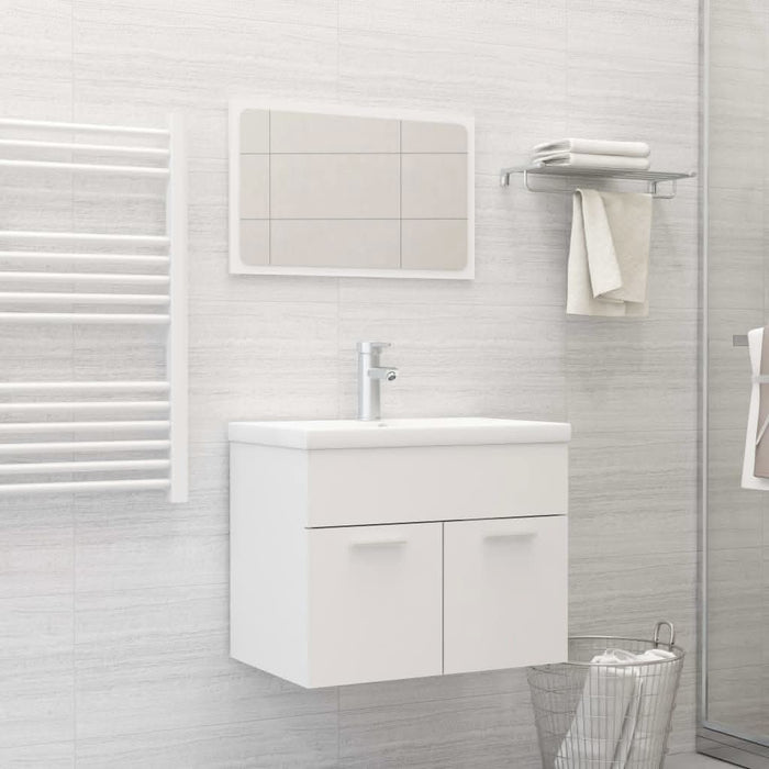 Set mobilier de baie, 2 piese, alb, PAL - WALTI WALTI