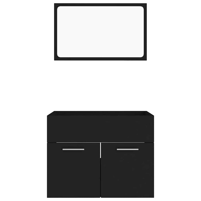Set mobilier de baie, 2 piese, negru, PAL - WALTI WALTI