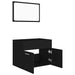 Set mobilier de baie, 2 piese, negru, PAL - WALTI WALTI