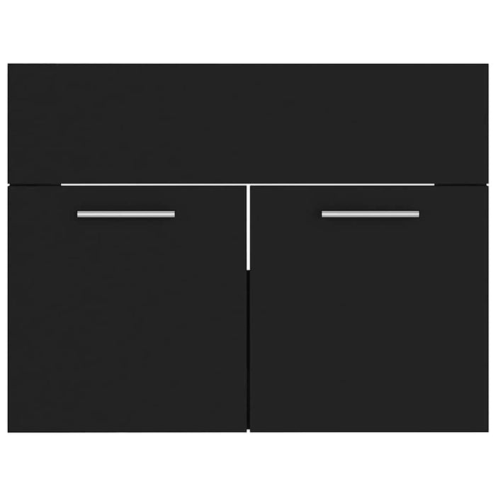 Set mobilier de baie, 2 piese, negru, PAL - WALTI WALTI