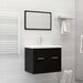 Set mobilier de baie, 2 piese, negru, PAL - WALTI WALTI