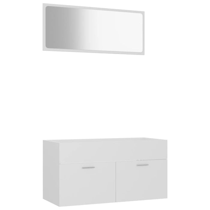 Set mobilier de baie, 2 piese, alb, PAL - WALTI WALTI