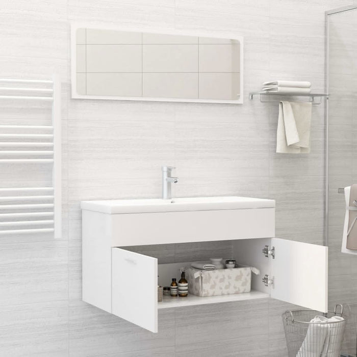 Set mobilier de baie, 2 piese, alb, PAL - WALTI WALTI