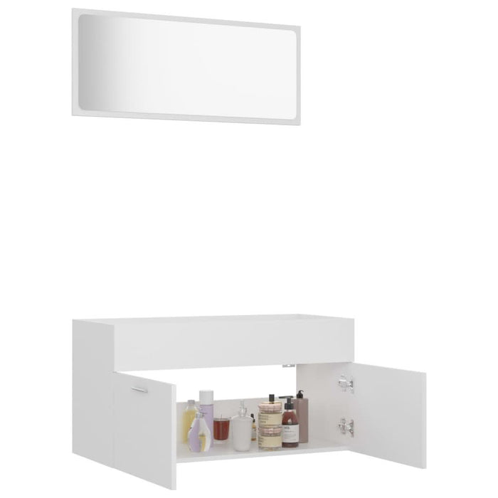 Set mobilier de baie, 2 piese, alb, PAL - WALTI WALTI